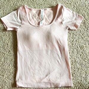 Lululemon pink square neck top